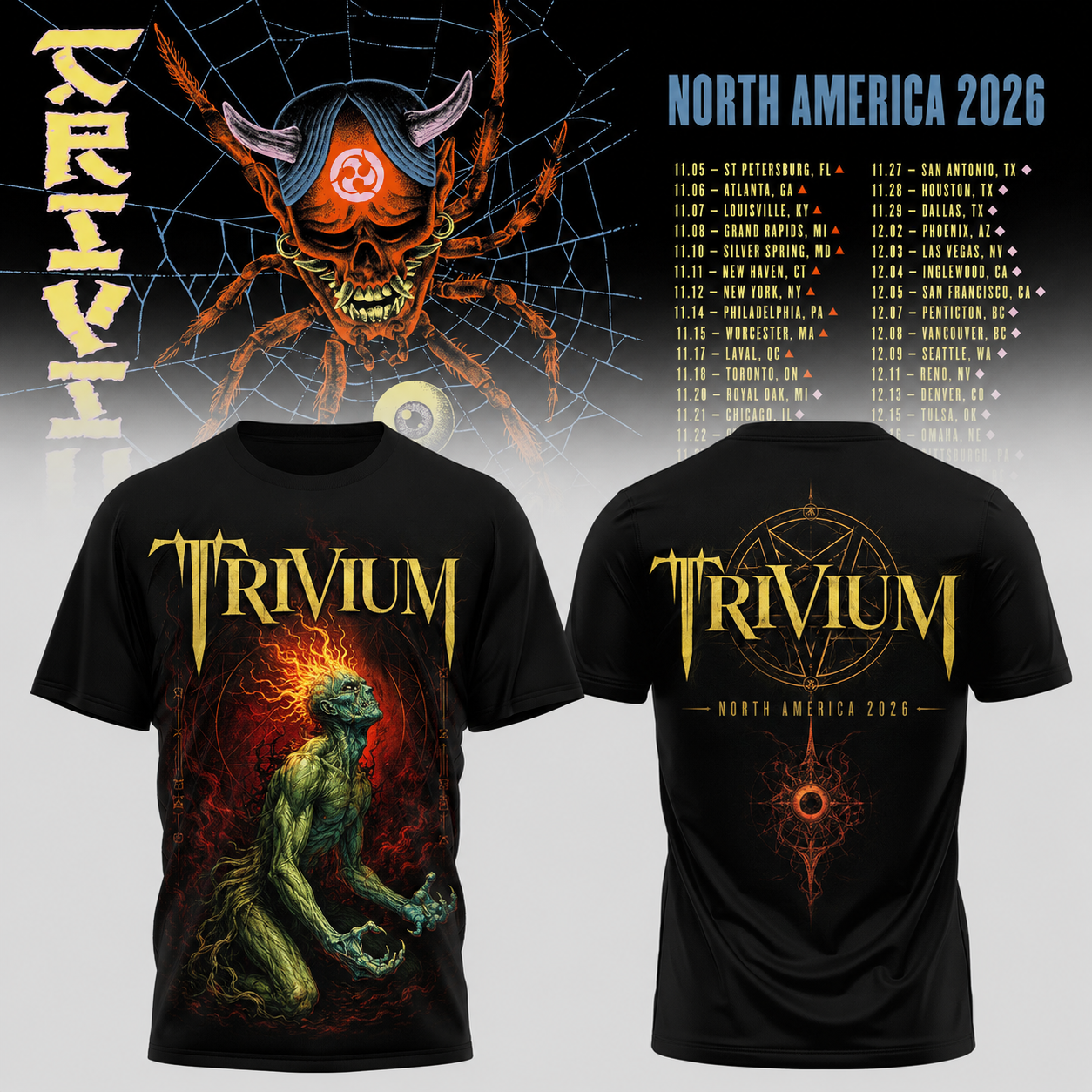 TRIVIUM – NORTH AMERICA TOUR 2026 COLLECTION TEE
