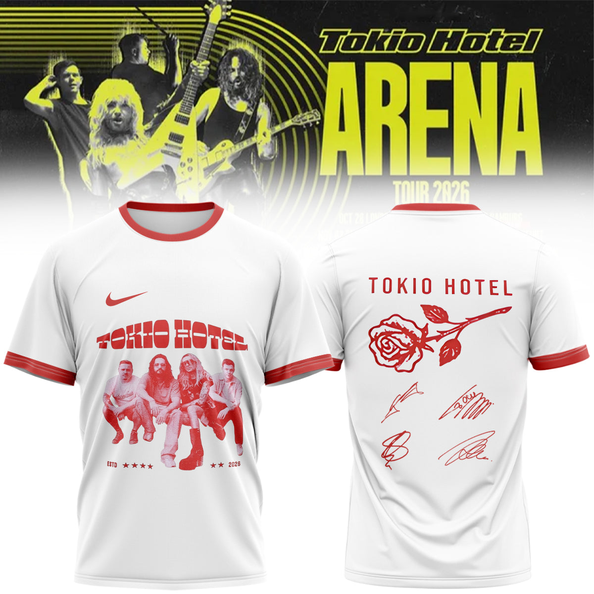 Tokio Hotel ”ARENA TOUR 2026” Limited Edition Signature – Tshirt