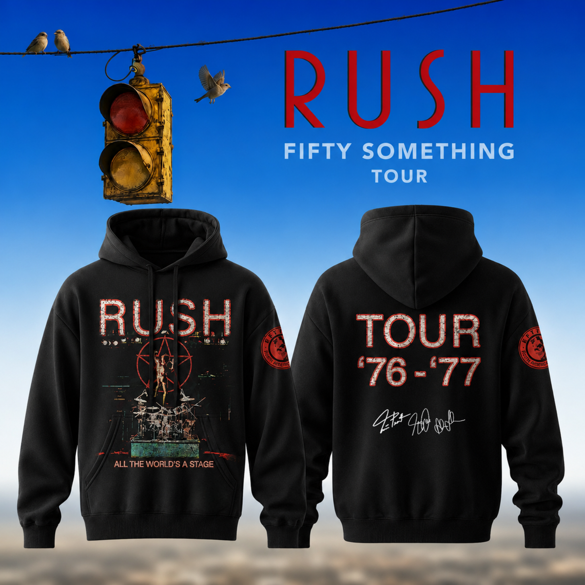 ,,.RUSH “Fifty Something Tour” 2026 Signed – Hoodie