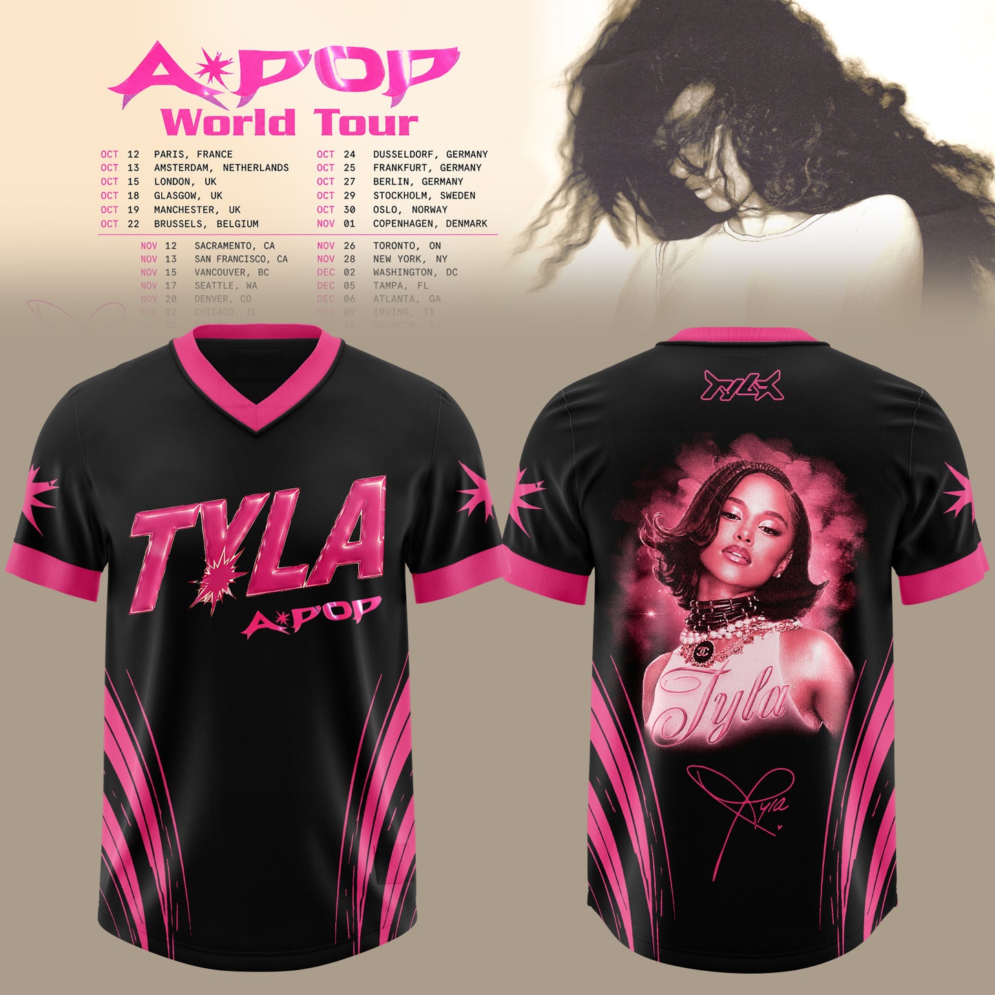 _ THE A*POP WORLD TOUR 2026 Edition Football Jersey