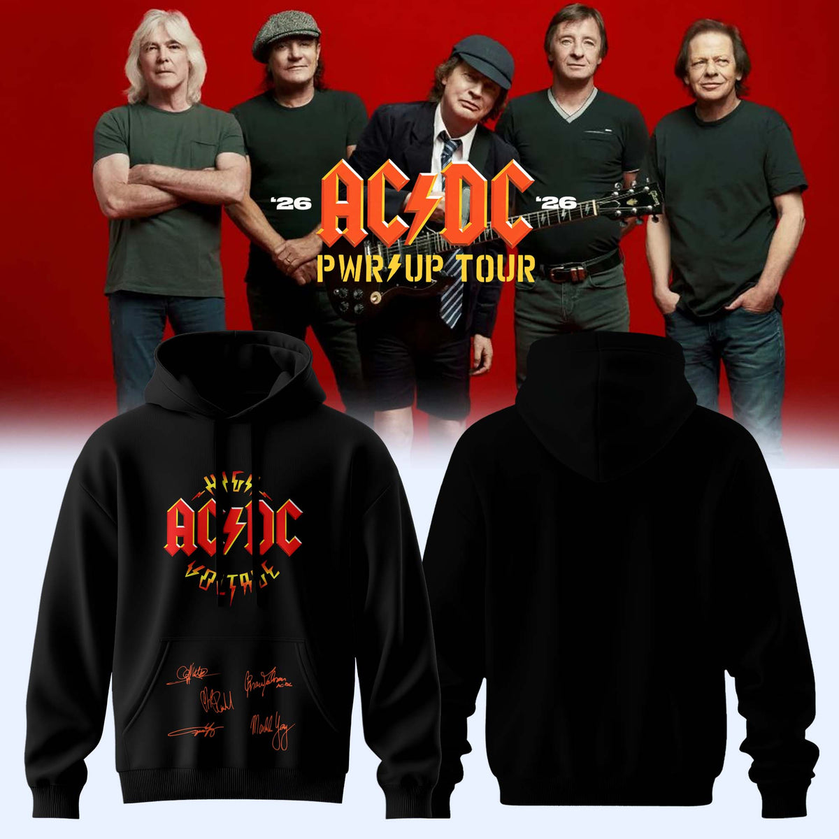 ,AC/DC ” Power Up Tour ” 2026 – Hoodie