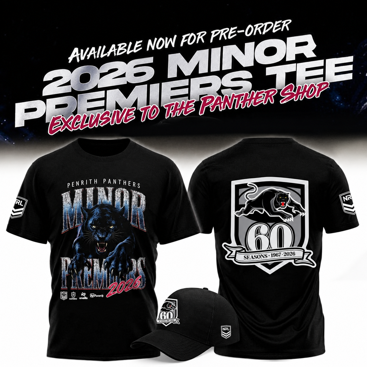 Penrith Panthers 2026 Minor Premiers 60th Anniversary Limited Edition Shirt