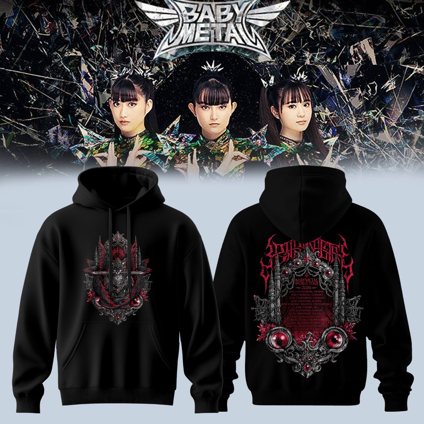BbyMtl World Tour 2026 Premium 3D Hoodie V2