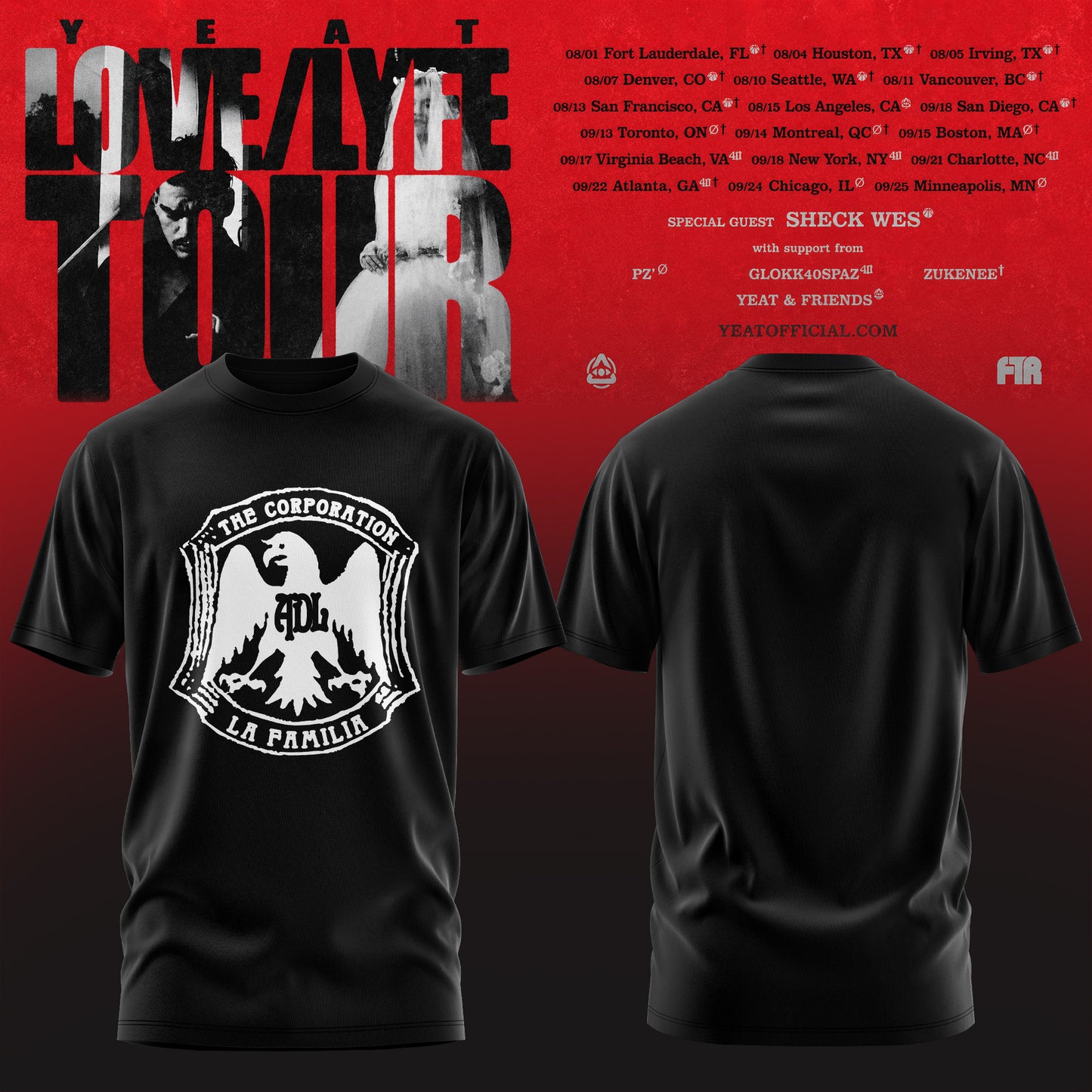 _YEAT – LOVE/LYFE TOUR T-Shirt Premium Graphic