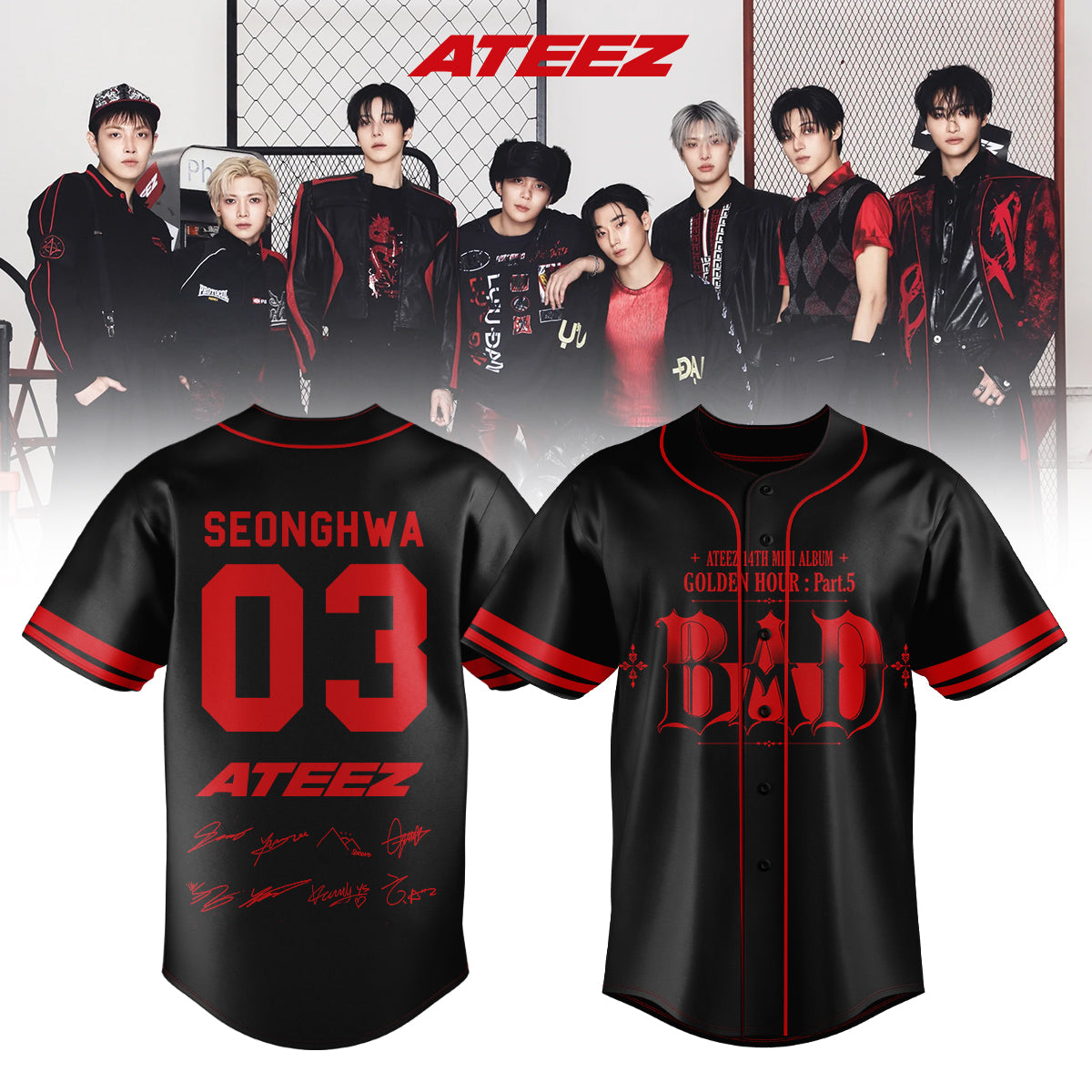 ATEEZ BAD signed Jersey