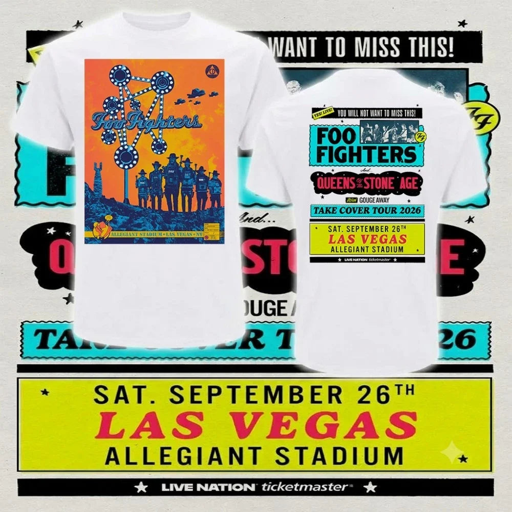 Foo Fighters Las Vegas T-Shirt – Allegiant Stadium September 26, 2026