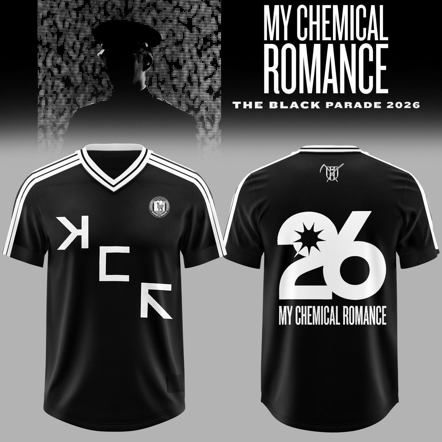 M.C.R – The Black Parade Tour NA 2026 Exclusive Football Jersey