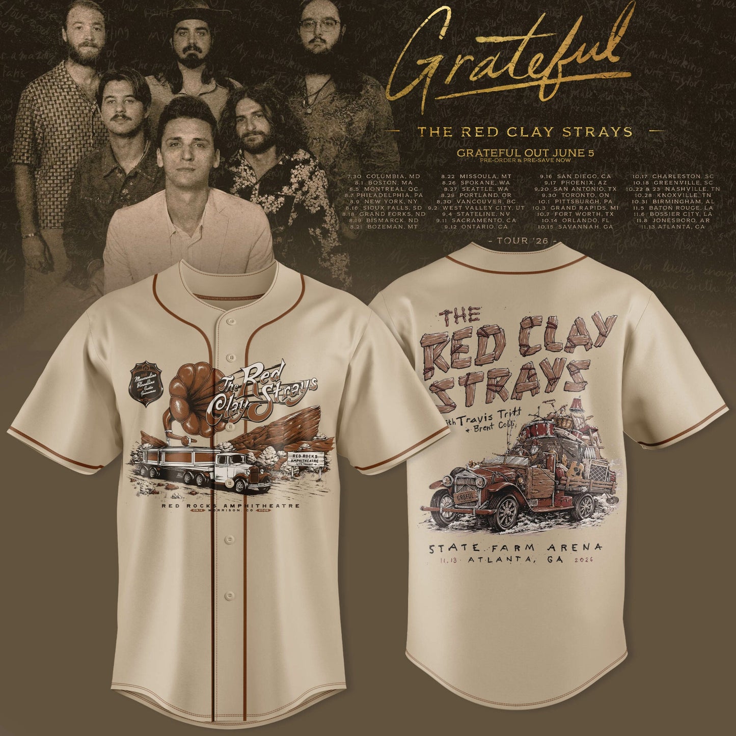 _THE RED CLAY STRAYS 2026 TOUR MERCH JERSEY IS HERE
