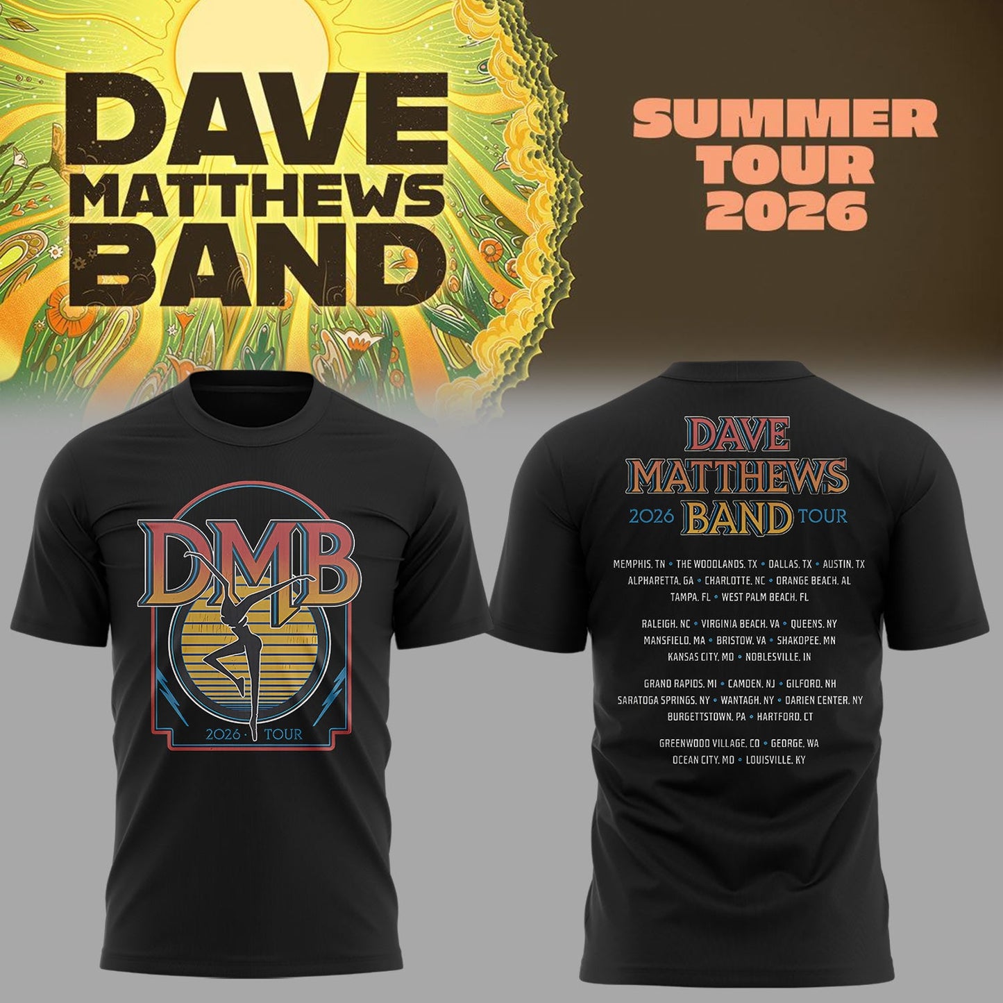 Limited Edition DMB 2026 Tour 🎻🤠🌵 Shirt