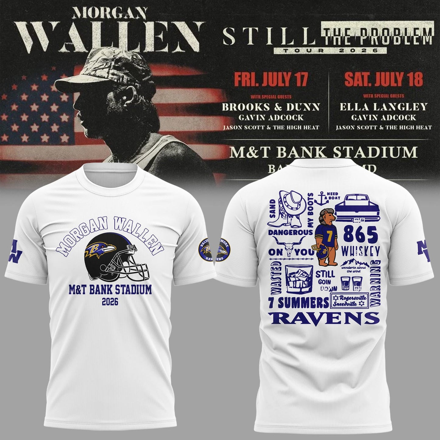 MW “Still The Problem Tour”at M&T Bank Stadium,MD Shirt-KC07172626