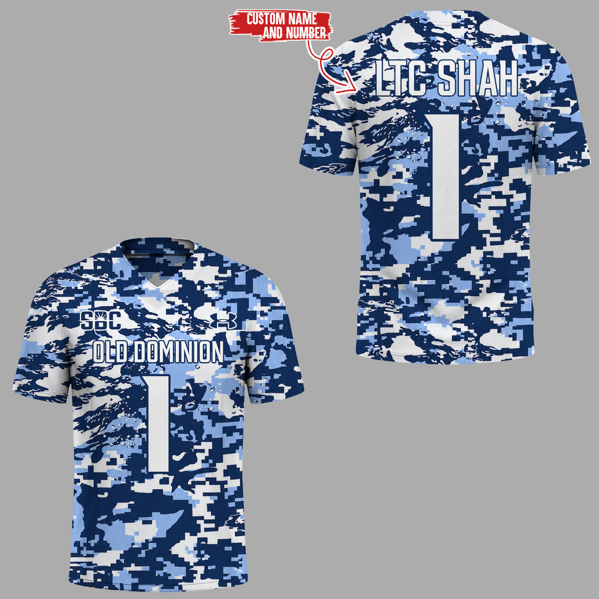 Limited Edition Digital Camo Custom Football Jersey