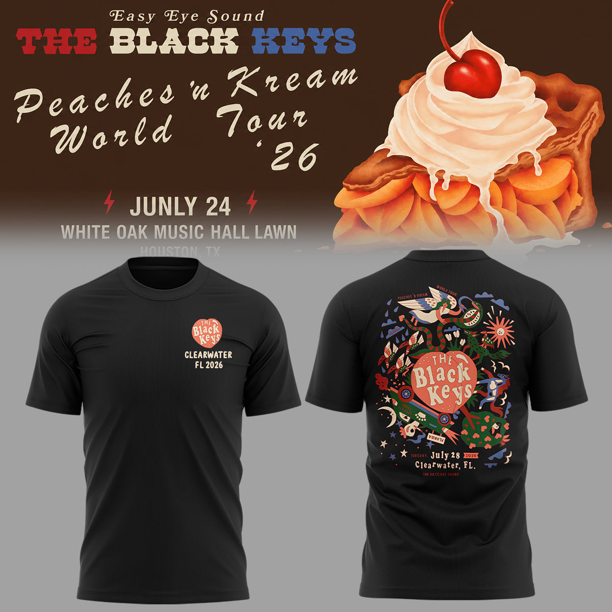 Limited Edition The Black Keys Tour 2026 Tshirt