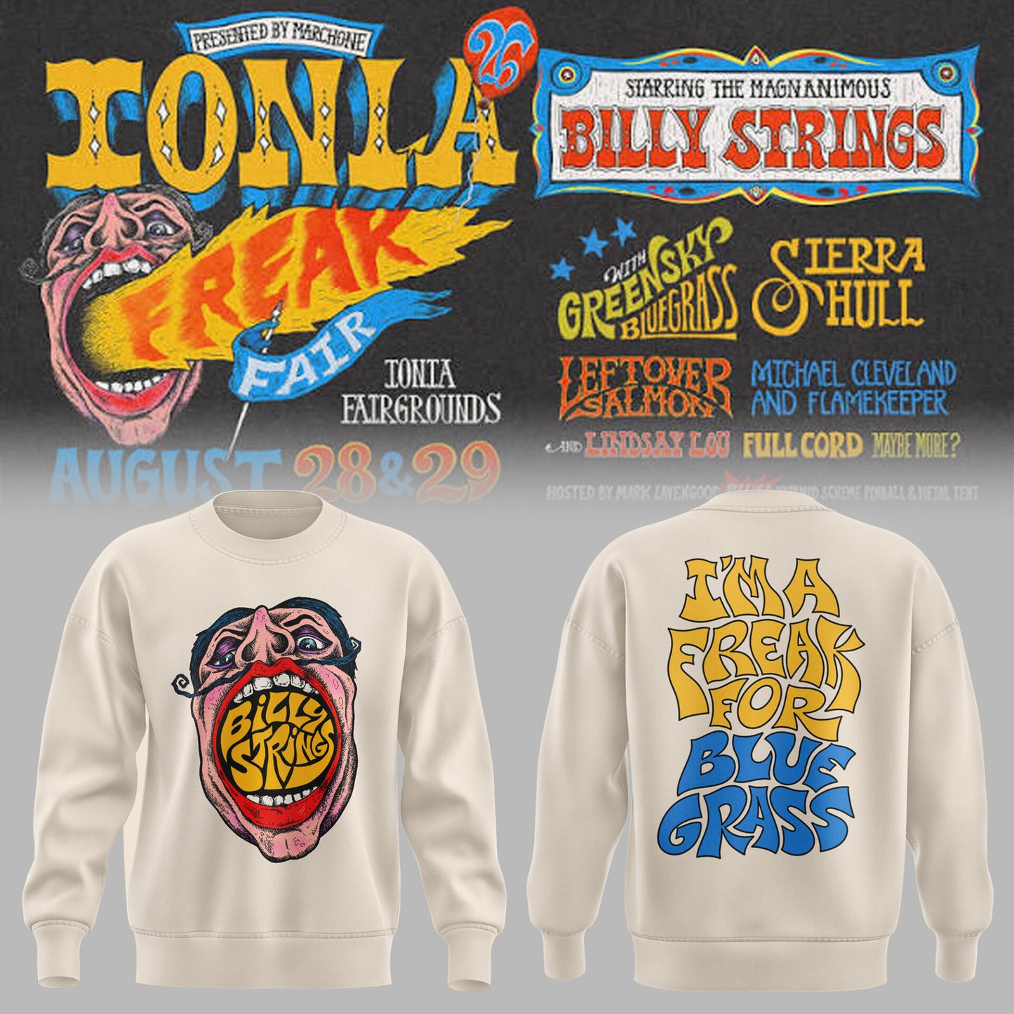 Limited Edition Billy Strings Tour 2026 Sweatshirt