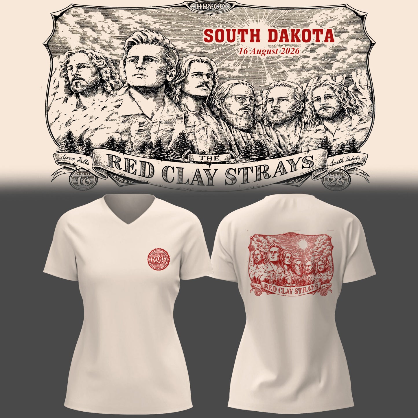 Limited Edition The Grateful Tour in South Dakota V-neck TShirt