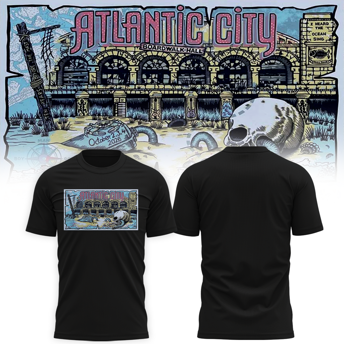 Phish Dry Goods Atlantic City NJ 2026 Limited Edition Shirt Live At Boardwalk Hall On October 2 3 4 2026