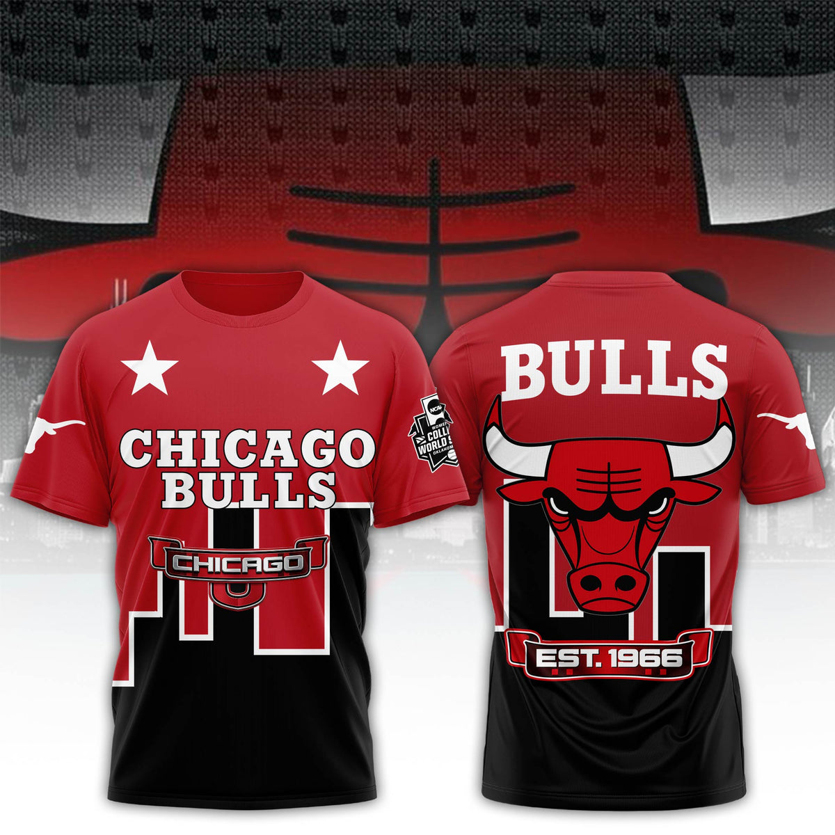 Basketball x Chicago Bulls Skyline Fan Tshirt
