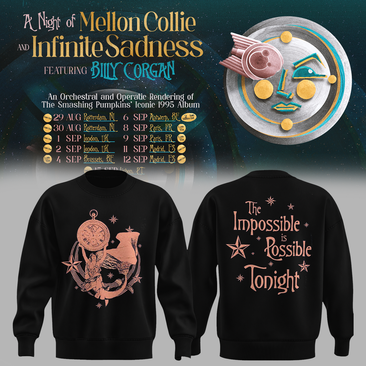 The Smashing Pumpkins "The Impossible Is Possible Tonight" Vintage Tour Sweatshirt