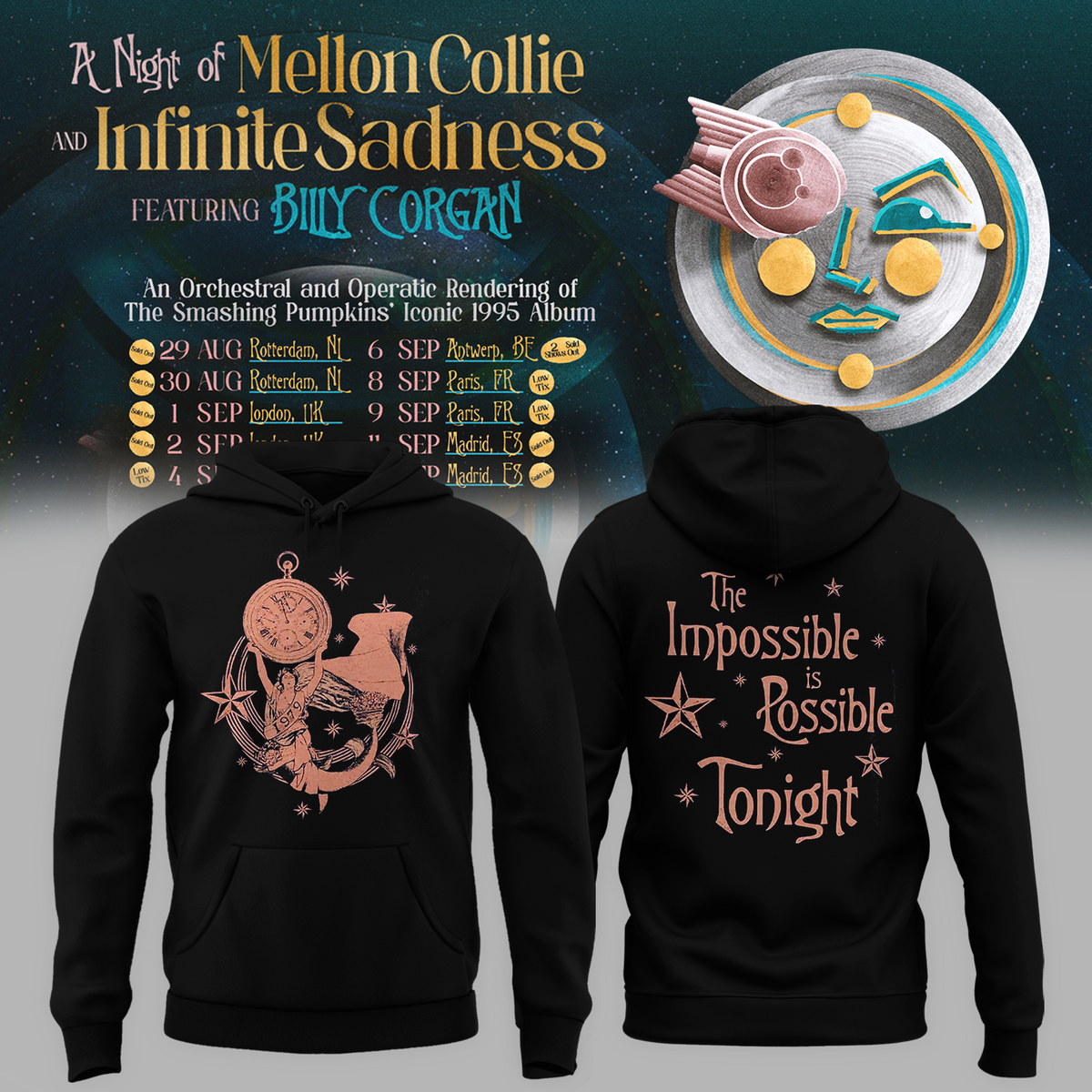 The Smashing Pumpkins "The Impossible Is Possible Tonight" Vintage Tour Hoodie