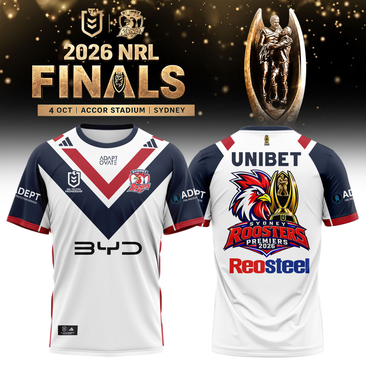 Limited Edition Sydney Roosters Premiers 2026 Shirt
