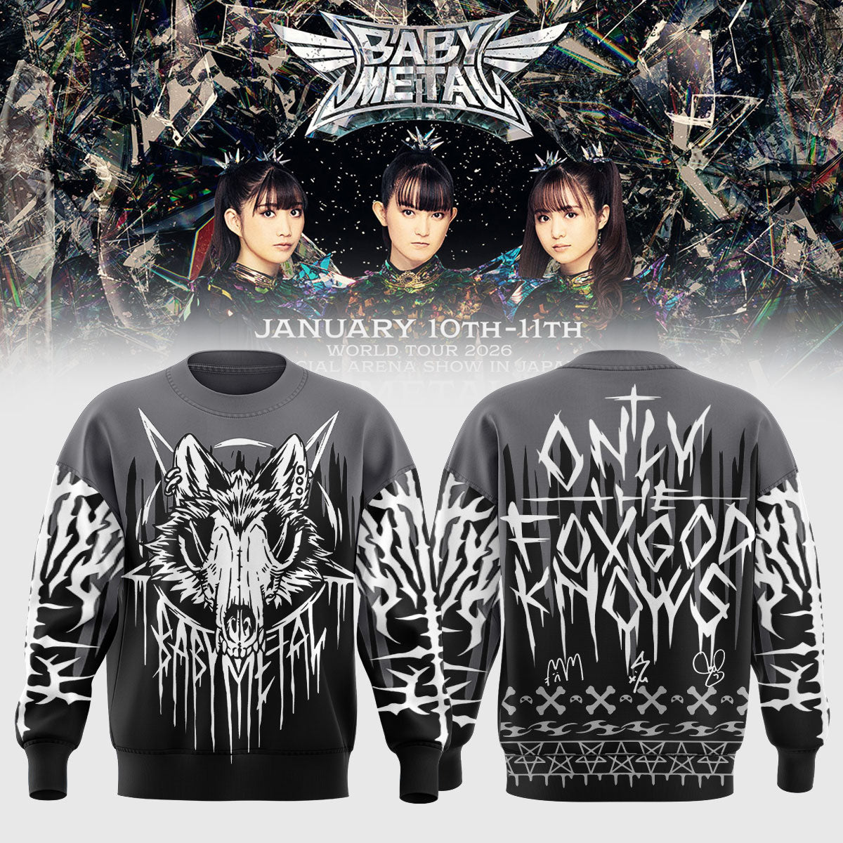 BABYMETAL WORLD TOUR signed Sweatshirt
