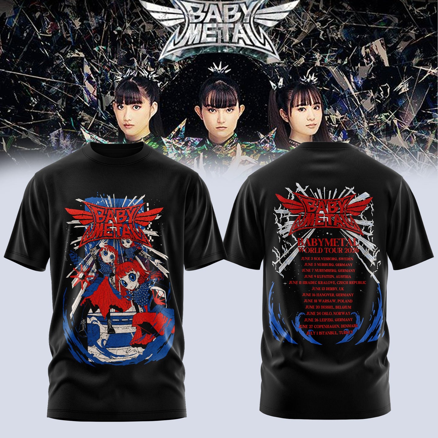 BbyMtl World Tour 2026 3D All-Over Print T-Shirt V2