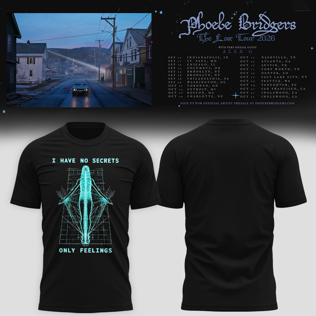 PHOEBE BRIDGERS – THE LOST TOUR 2026 COLLECTION TEE