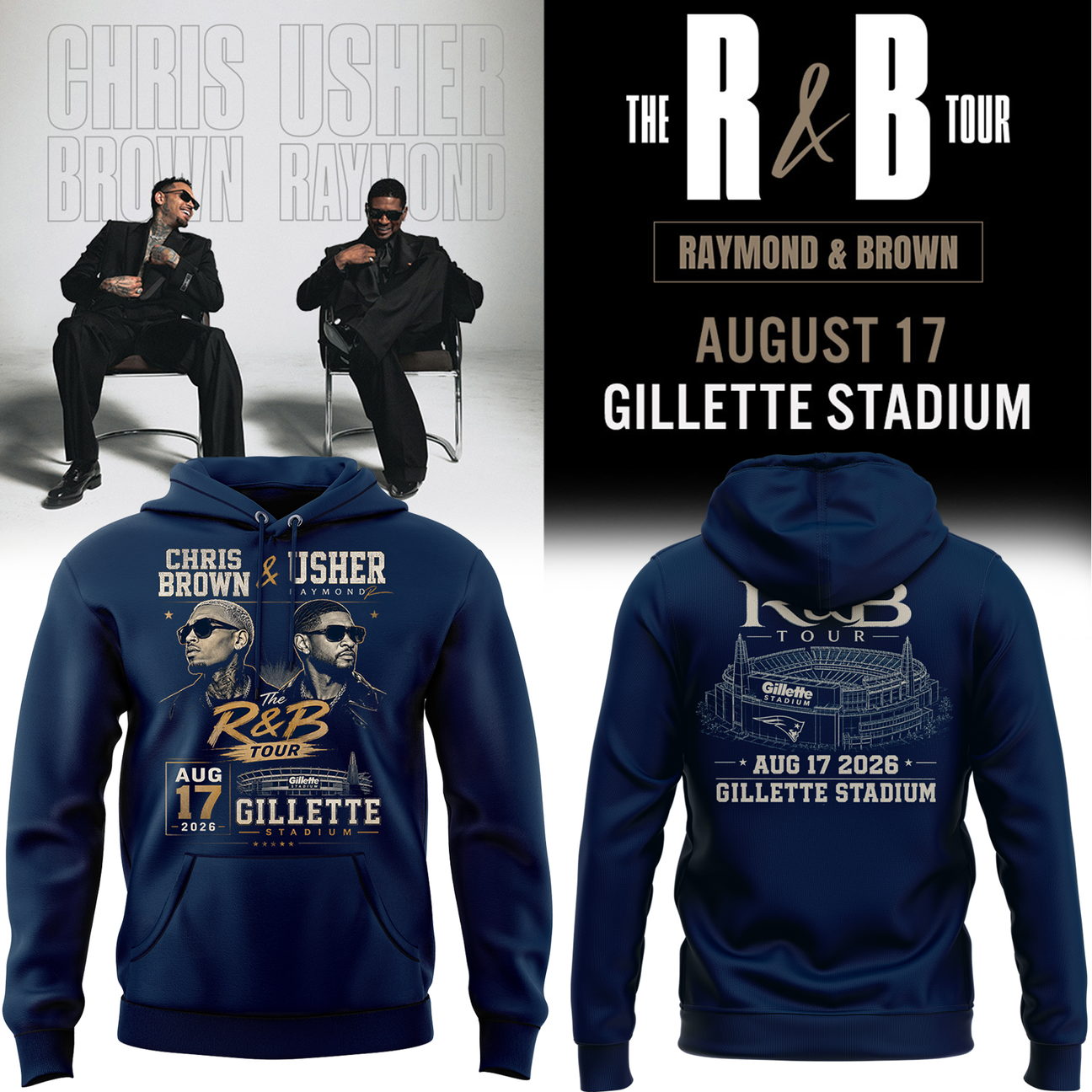 2. Limited Edition The R&B Tour – Gillette Stadium 2026 hoodie