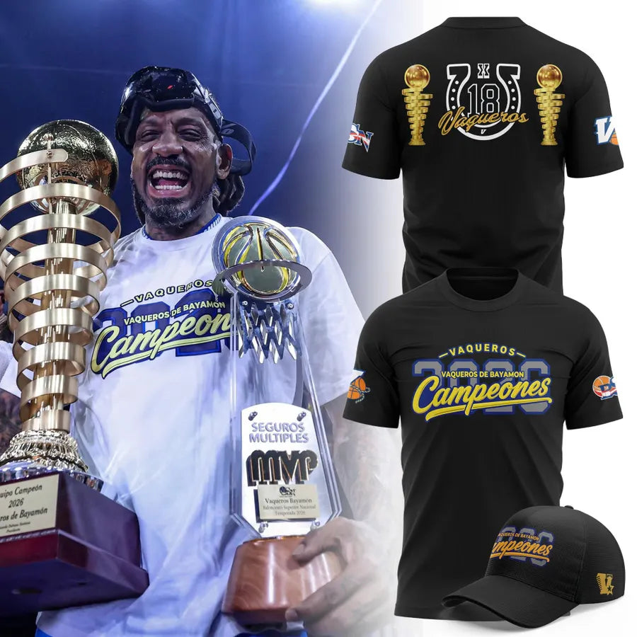Limited Edition Vaqueros de Bayamón 2026 – Camiseta Conmemorativa de Campeones Shirt
