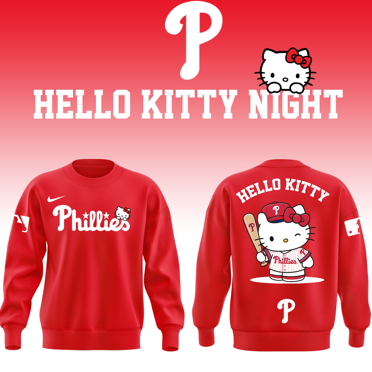 Philadelphia Phillies Hello Kitty 2026 Theme Night sweat