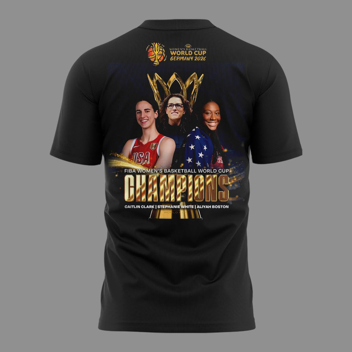 Champion 2026 - FIBA Women's Basketball World Cup Champion Team USA T-Shirt