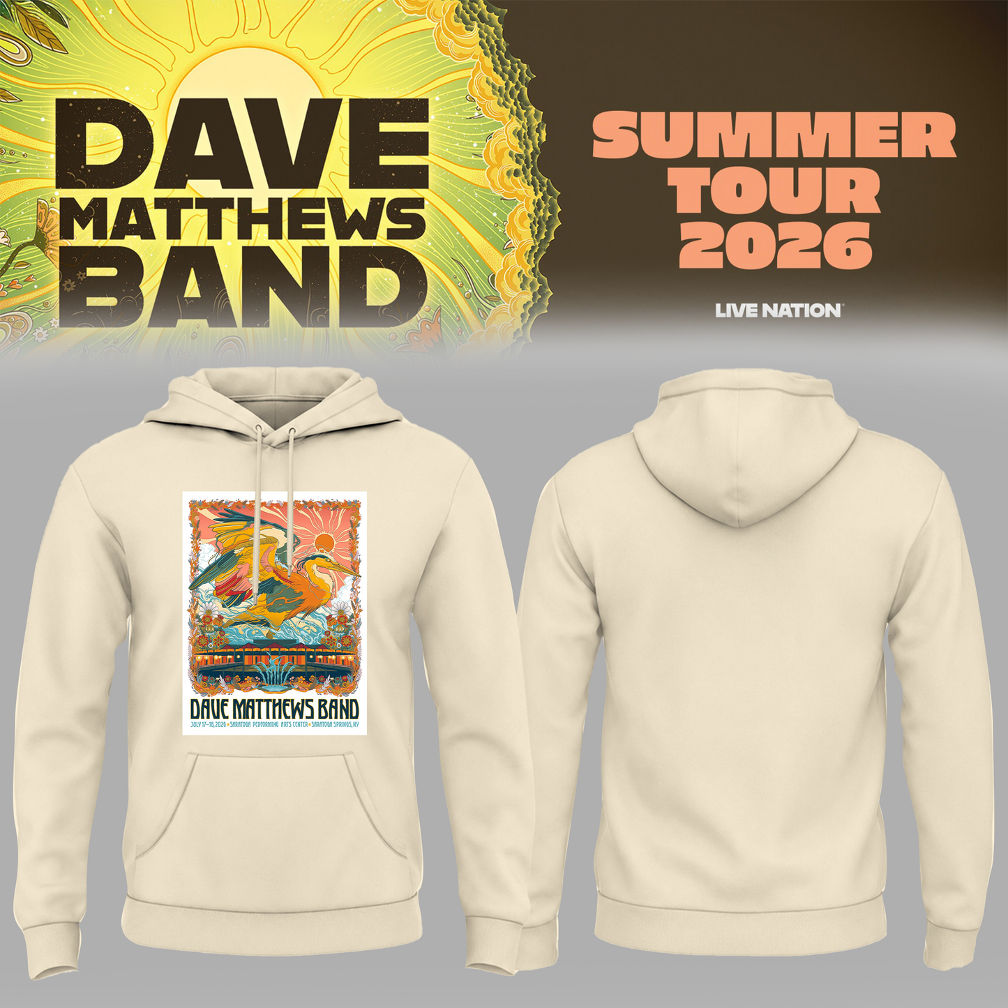 Limited Edition Summer Tour 2026 At Saratoga Springs,NY Hoodie