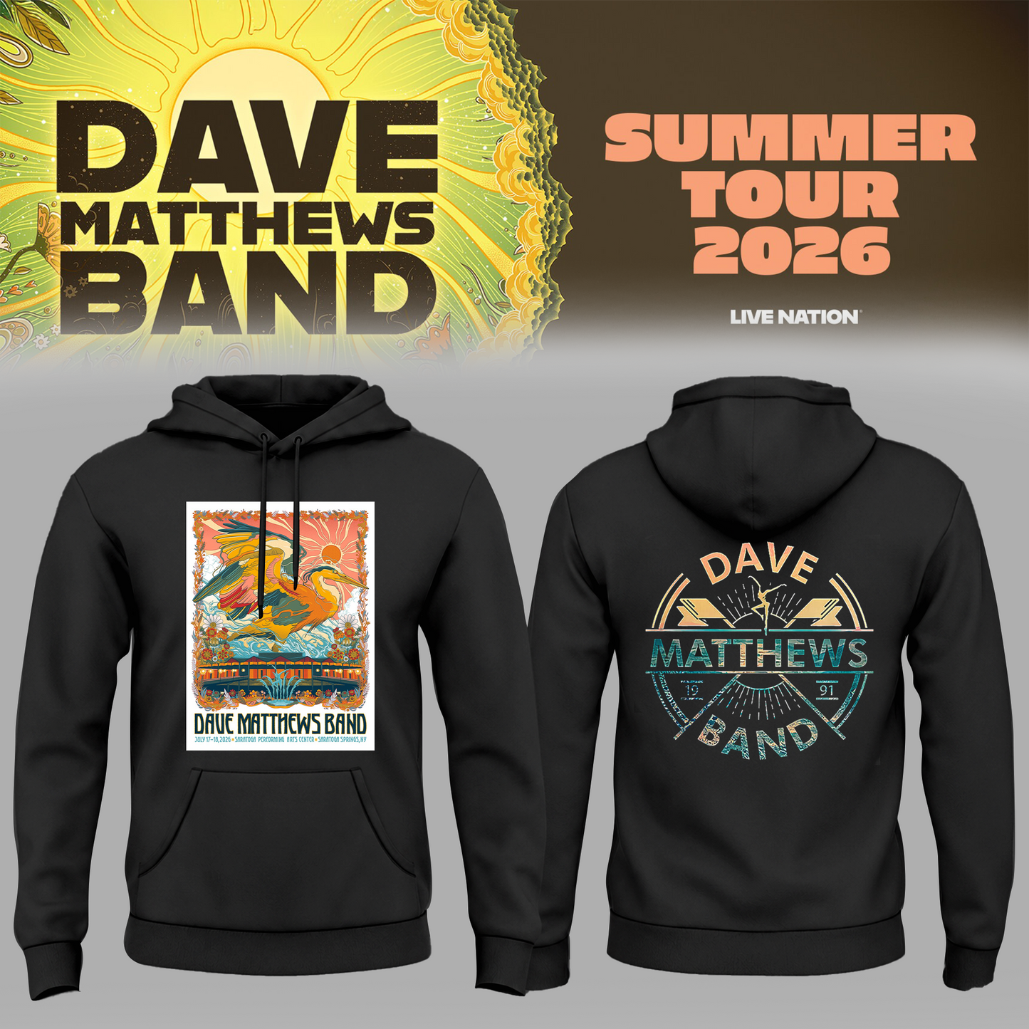 Limited Edition Summer Tour 2026 At Saratoga Springs,NY Hoodie