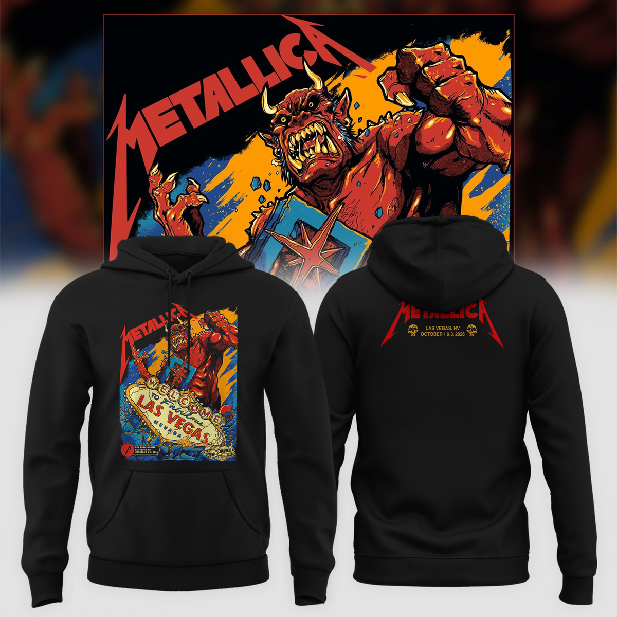 MTLC Life Burns Faster 2026 Las Vegas Pop Up Shop Week 1 Poster Live At Sphere October 1 And 3 2026 Hoodie