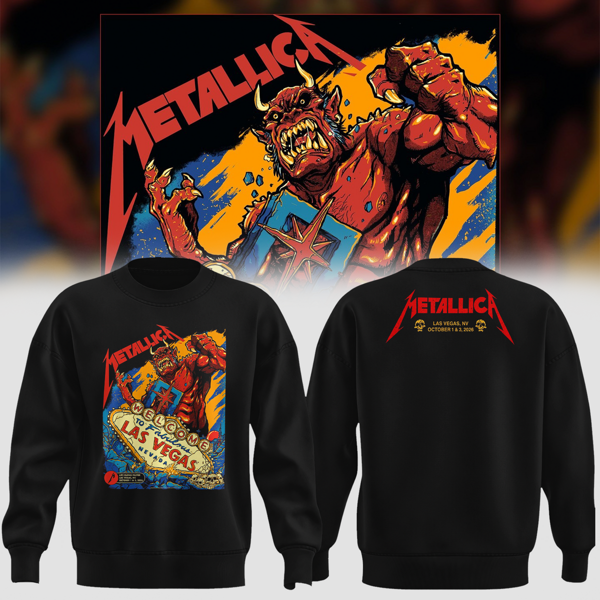 MTLC Life Burns Faster 2026 Las Vegas Pop Up Shop Week 1 Poster Live At Sphere October 1 And 3 2026 Hoodie