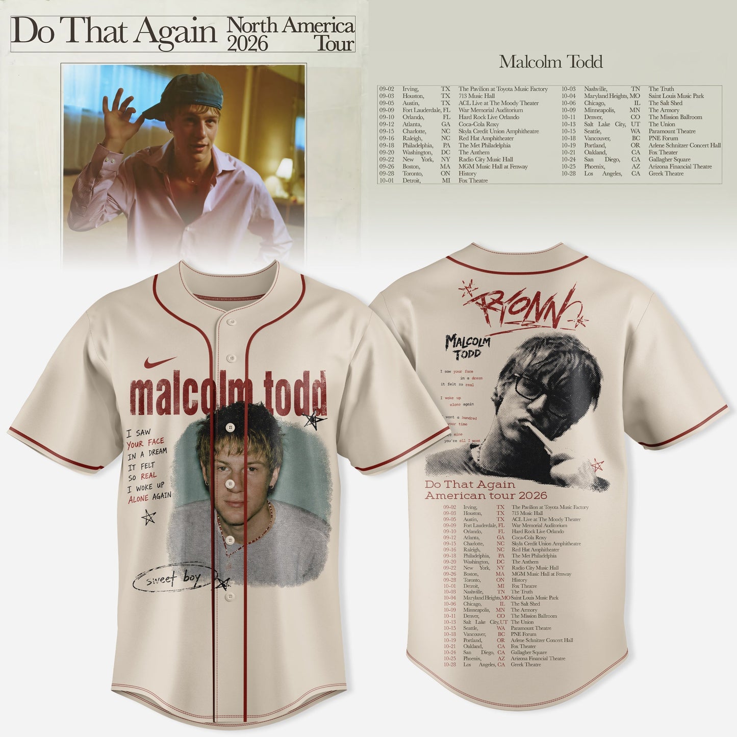 _MALCOLM TODD – DO THAT AGAIN NORTH AMERICA TOUR JERSEY