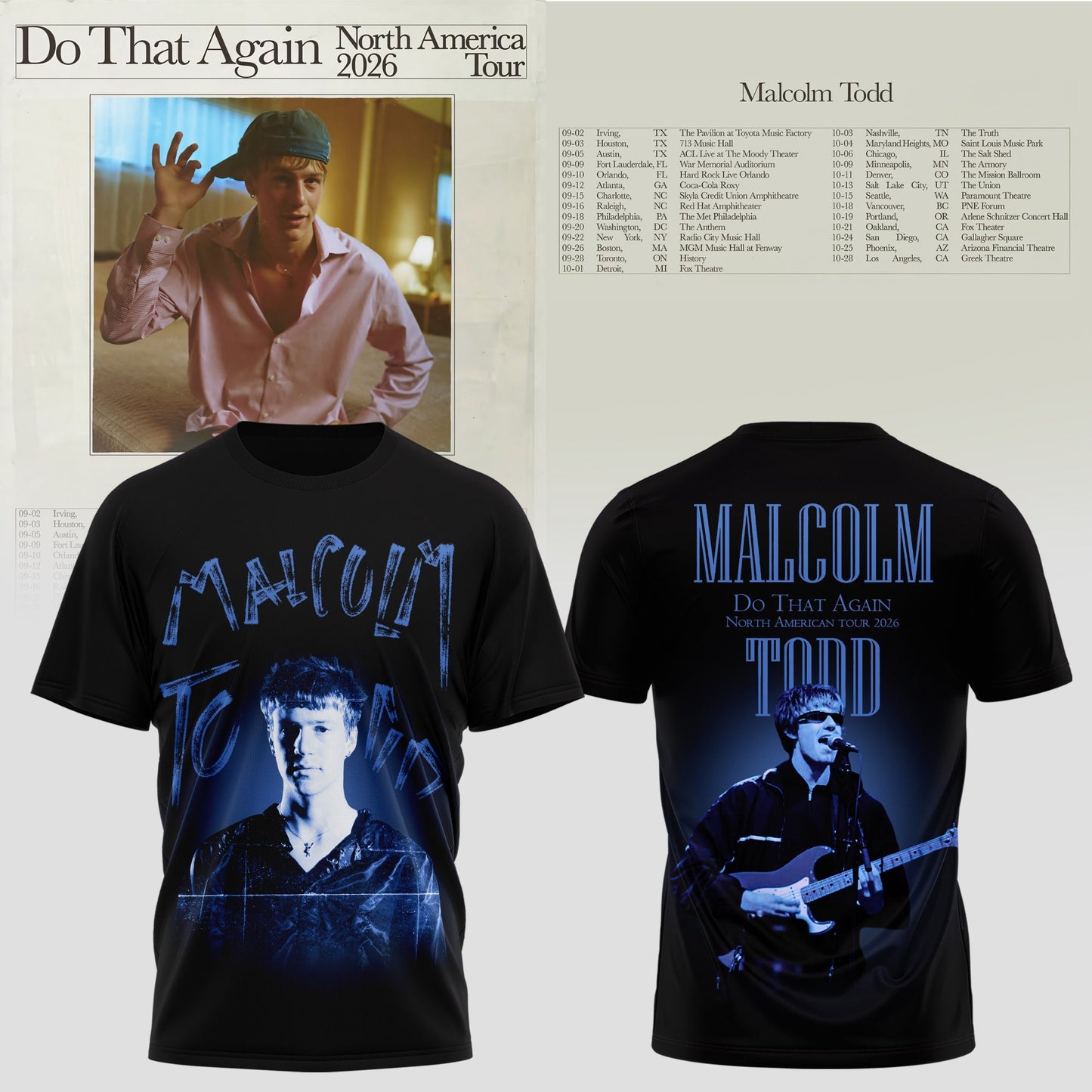 MALCOLM TODD – DO THAT AGAIN NORTH AMERICA TOUR TEE