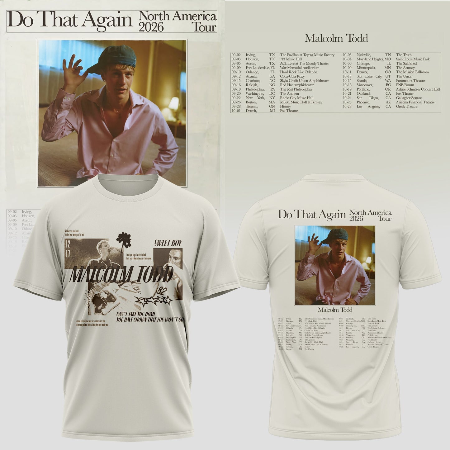 MALCOLM TODD – DO THAT AGAIN NORTH AMERICA TOUR TEE