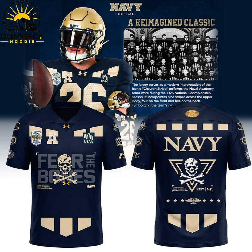 Limited Edition Navy Football 100th Anniversary National Champions Football Jersey