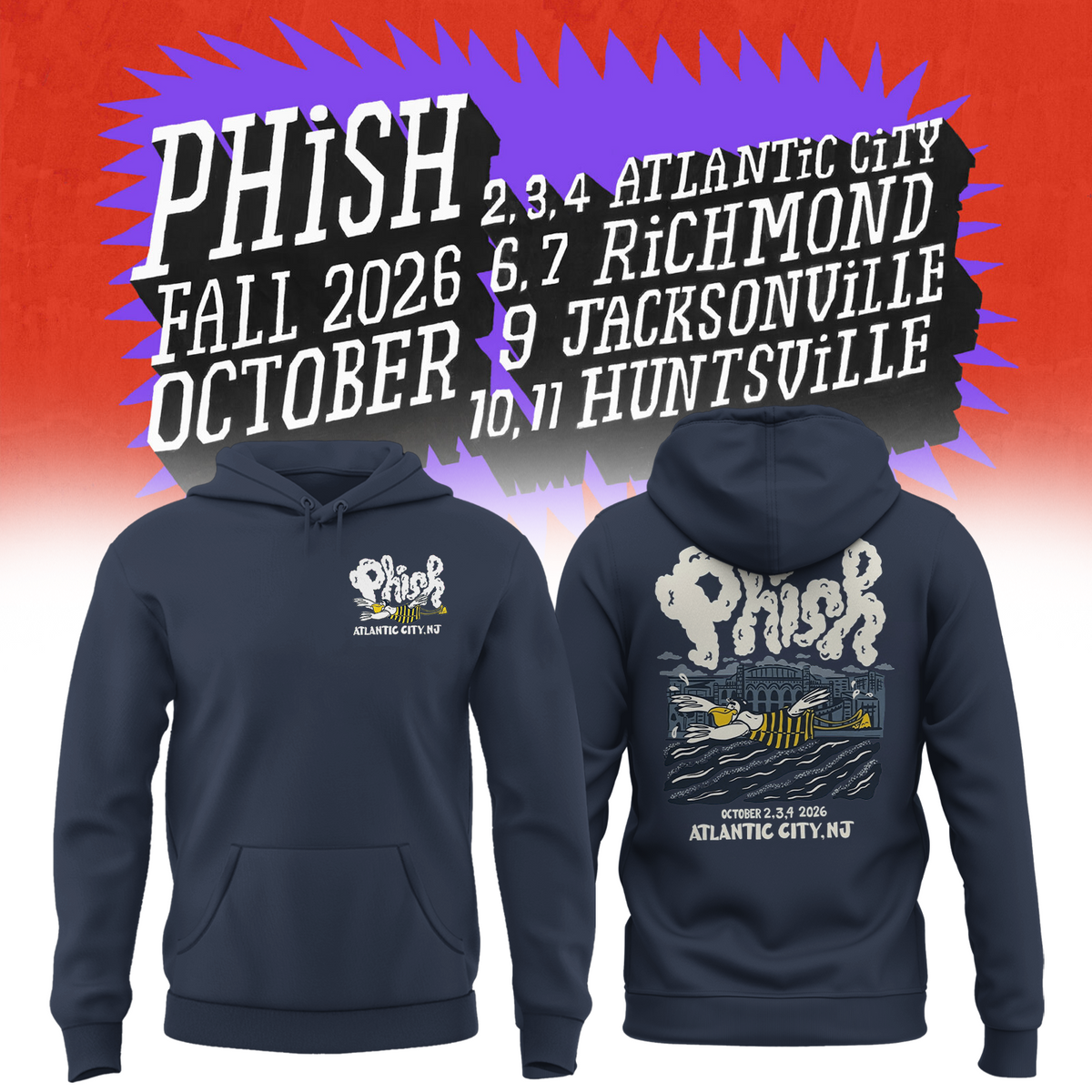 Phish Dry Goods Atlantic City NJ 2026 Limited Edition Shirt Live At Boardwalk Hall On October 2 3 4 2026