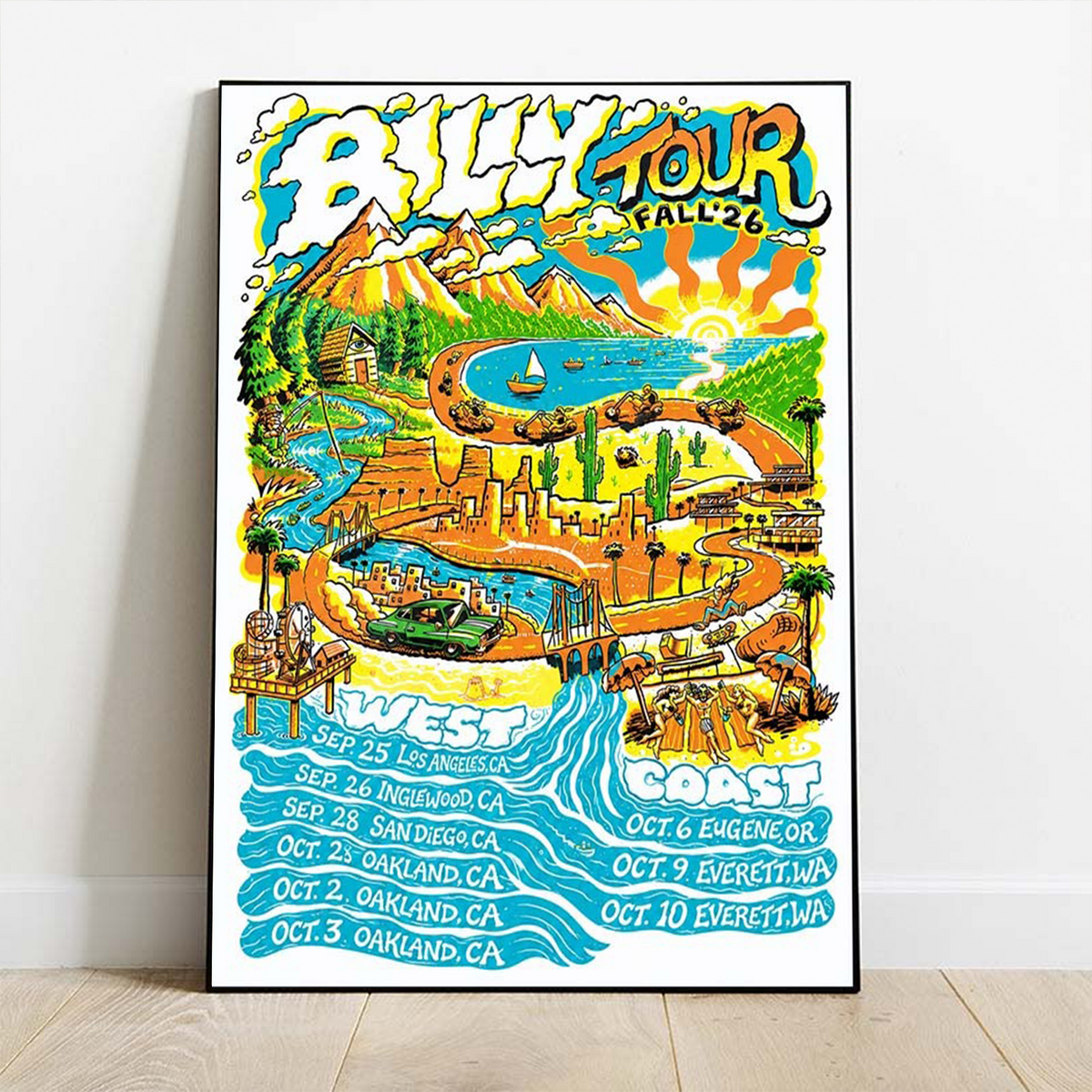Limited Edition Billy Strings tour 2026 poster