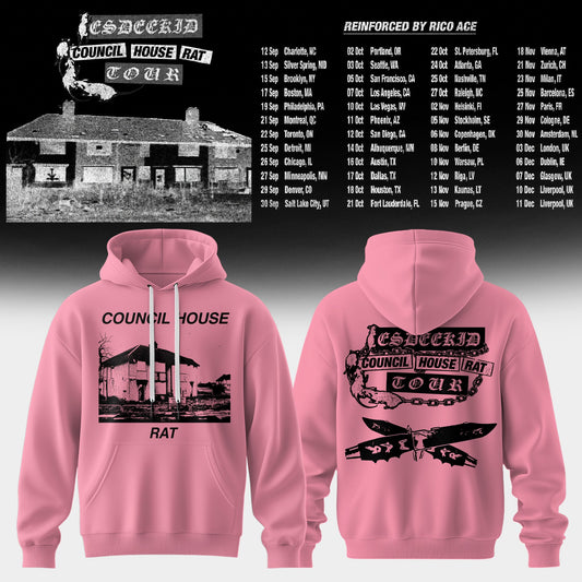 Council House Rat Tour Vintage Graphic Hoodie