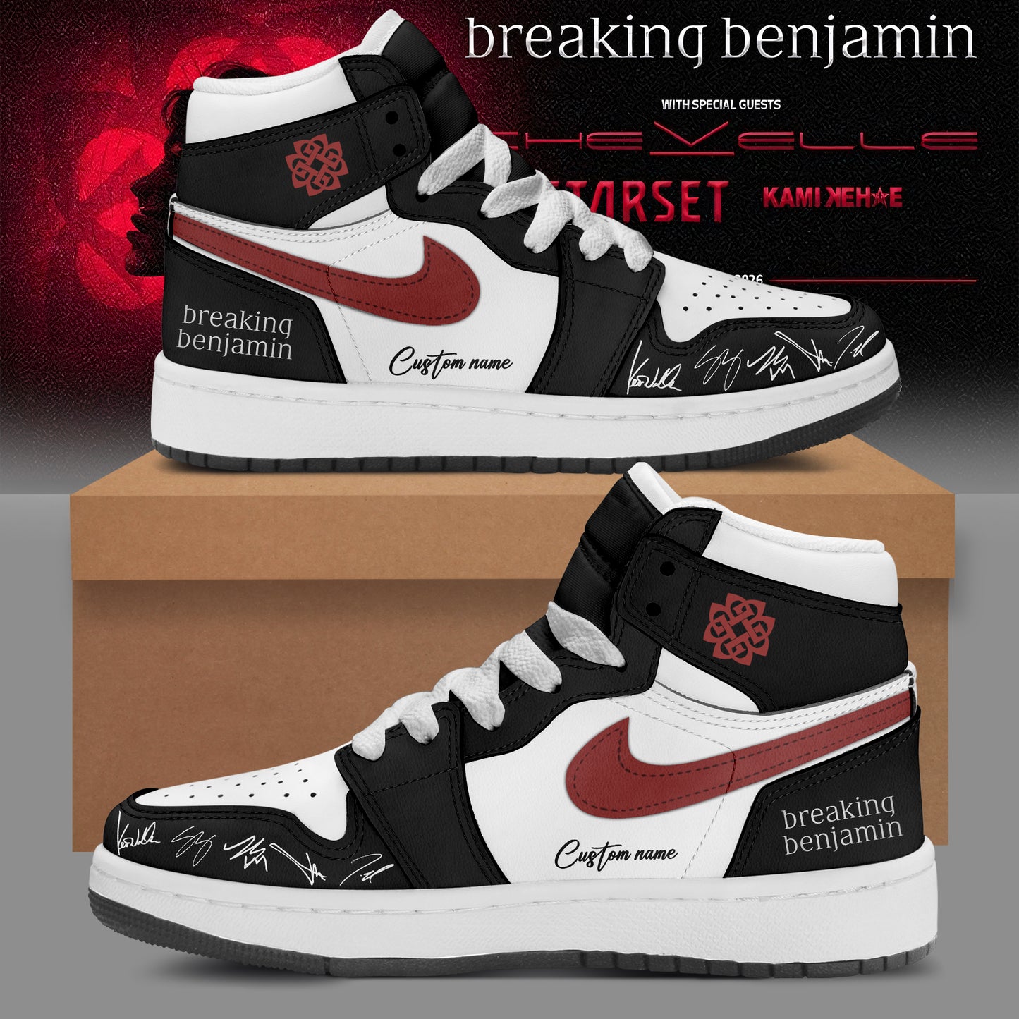 Personalized American Tour 2026 High-Top Custom Sneakers V1