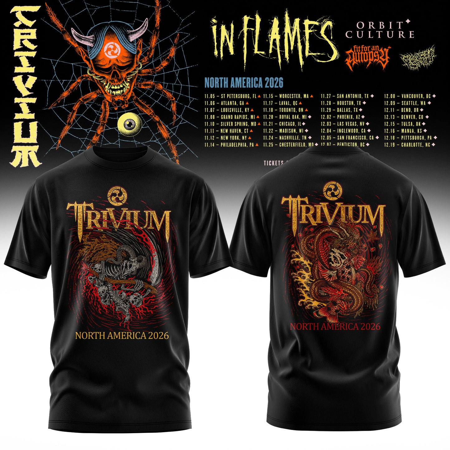 TRIVIUM – NORTH AMERICA TOUR 2026 COLLECTION TEE