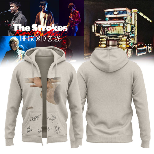 ..The Strokes Reality Awaits World Tour 2026 Limited Edition Signature – Zip Hoodie