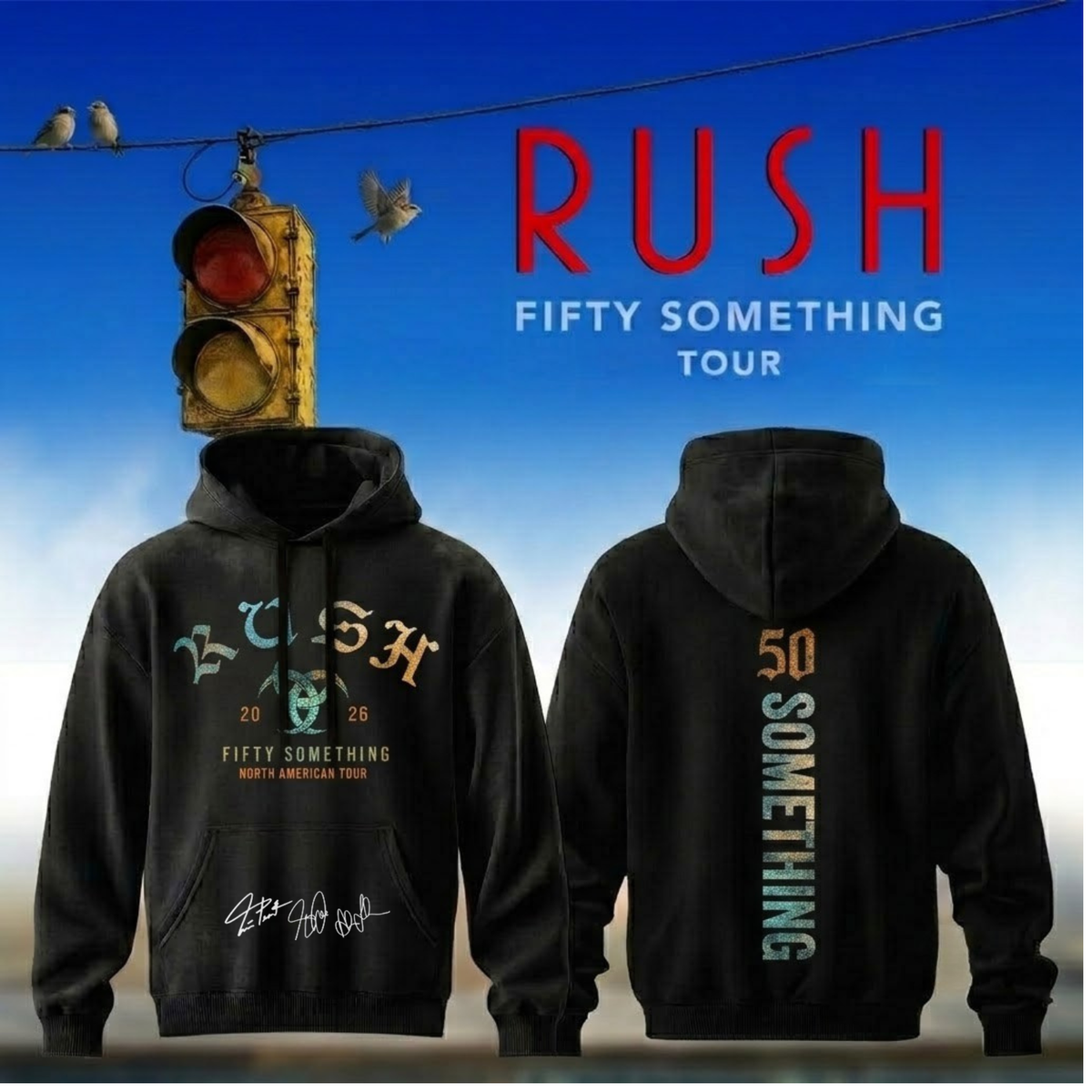 ,,.RUSH “Fifty Something Tour” 2026 Signed – Hoodie