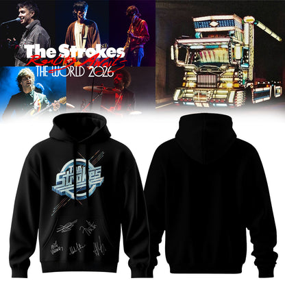 ,,,The Strokes Reality Awaits World Tour 2026 Limited Edition Signature – Hoodie