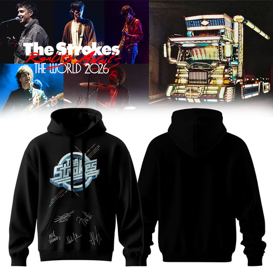,,,The Strokes Reality Awaits World Tour 2026 Limited Edition Signature – Hoodie