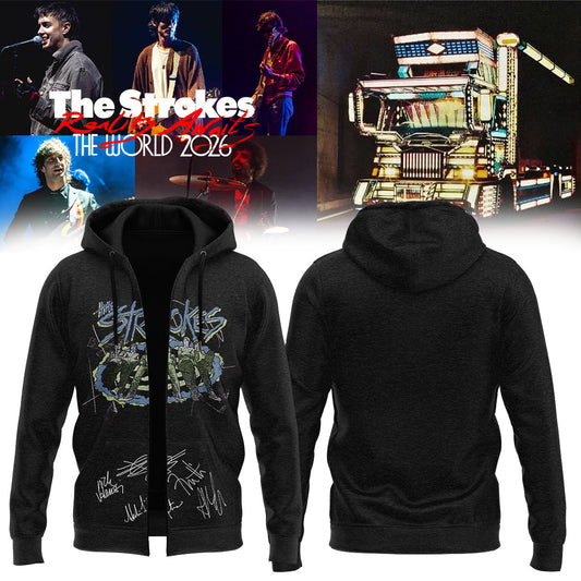 ..The Strokes Reality Awaits World Tour 2026 Limited Edition Signature – Zip Hoodie