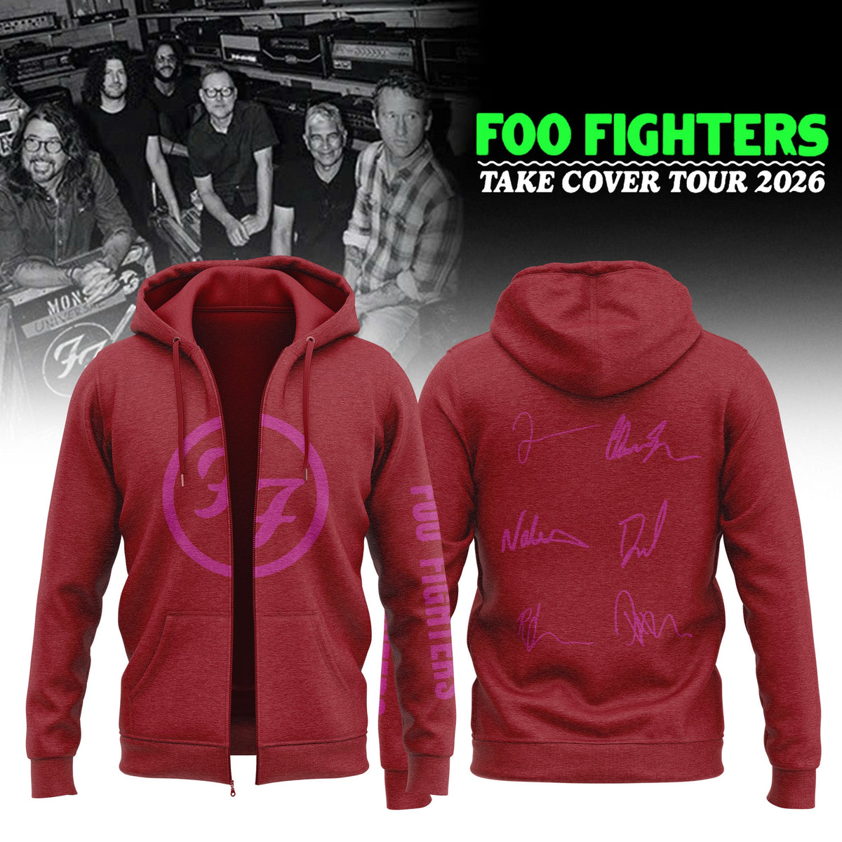 FF ”Take Cover Tour 2026” Limited Edition Signature – Zip Hoodie