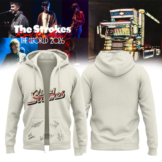 ..The Strokes Reality Awaits World Tour 2026 Limited Edition Signature – Zip Hoodie